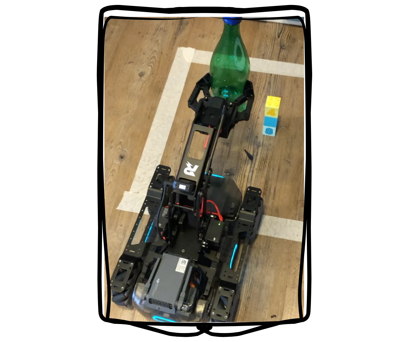 Robomaster Robot carrying a bottle